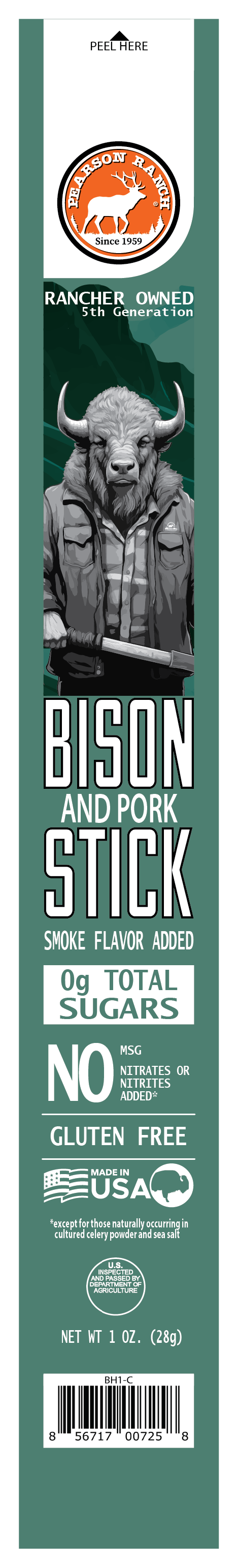 Wholesale Bison Snack Stick 1oz - (order in EACH quantities)