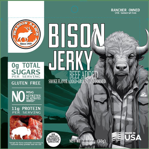 Wholesale Bison Jerky 2.1oz - (order in EACH quantities)
