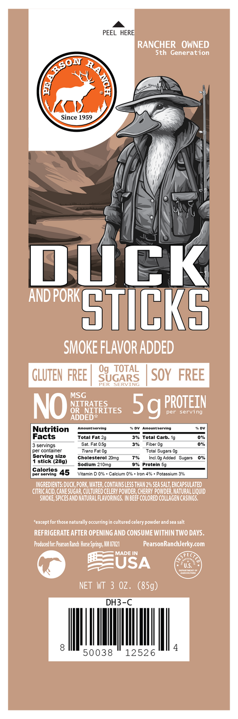 Wholesale Duck Snack Sticks 3oz - (order in EACH quantities)