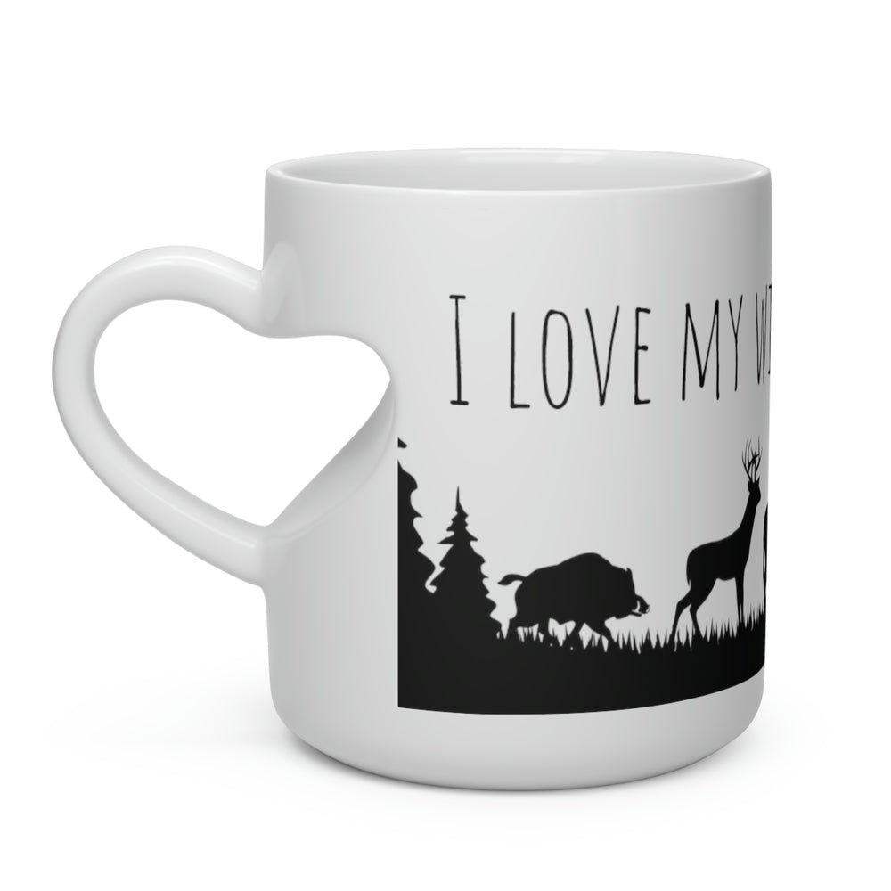 Mug featuring a stylish illustration to celebrate the love of wild game hunting.
