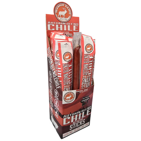 Wholesale Autumn Blend Chile Beef & Pork Snack Stick - 24 count caddy