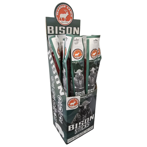 Wholesale Bison Hickory Smoked Snack Stick - 24 count caddy