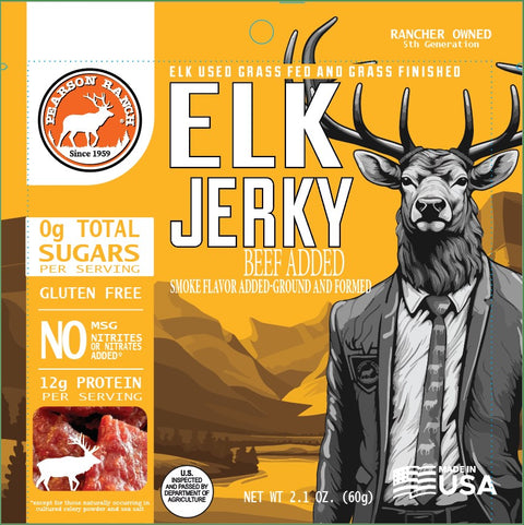 Wholesale Elk Jerky Display Tray - 12 each 2.1oz Resealable Bags