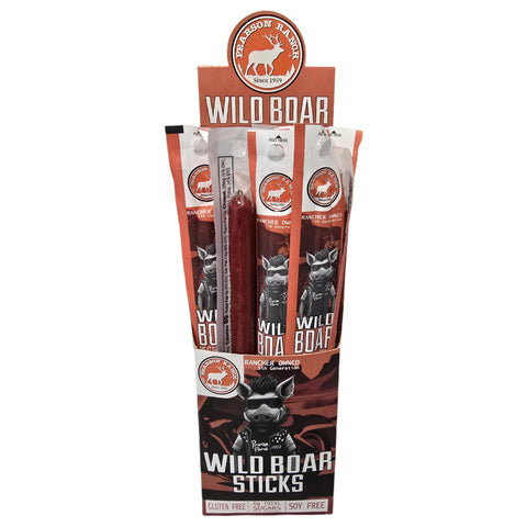 Wholesale Wild Boar Hickory Snack Stick - 24 count caddy