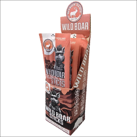 Wholesale Wild Boar Hickory Snack Sticks - 6 count multi-pack caddy