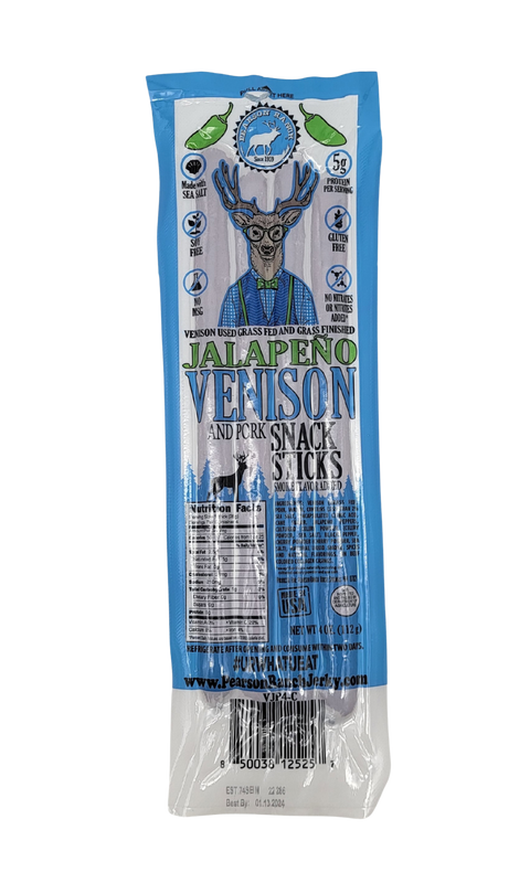 Wholesale Venison Jalapeno Snack Sticks - 6 count multi-pack caddy