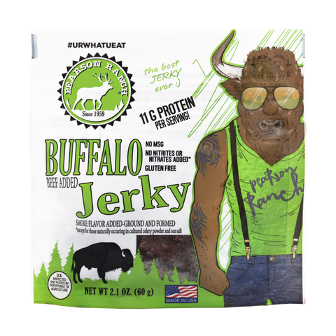 Buffalo Jerky - 2.1oz Resealable Bag - Pearson Ranch Jerky