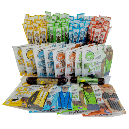 Feed your crew with our Exotic Game Protein Snack Pack! Keep your energy levels up with unique flavors.