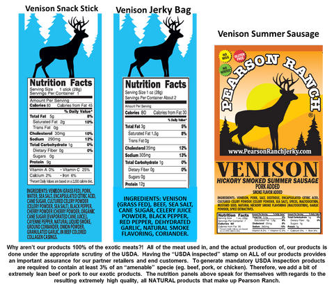 The Wrangler - Venison Variety Pack - Pearson Ranch Jerky