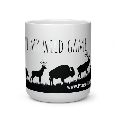 Mug featuring a stylish illustration to celebrate the love of wild game hunting.